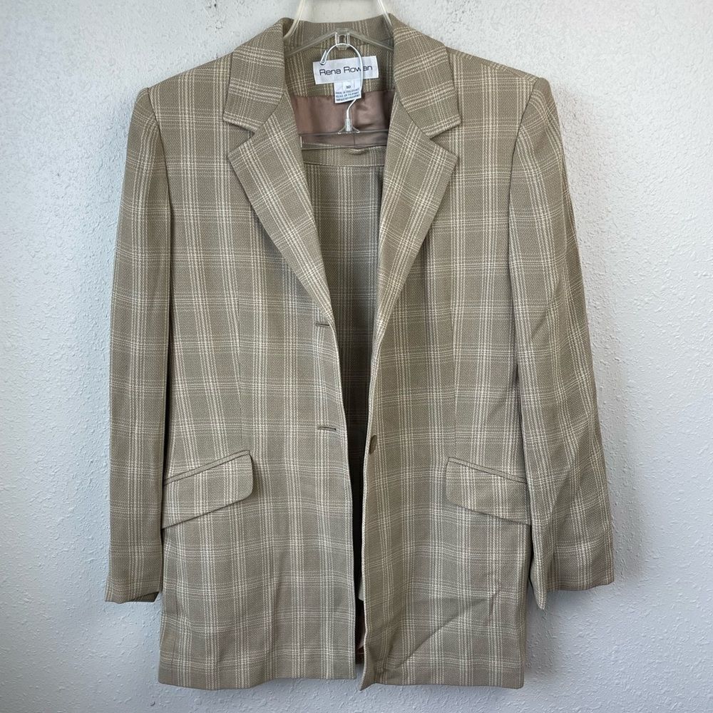 Rena Rowan Matching Blazer Jacket and Skirt Size 10 EUC